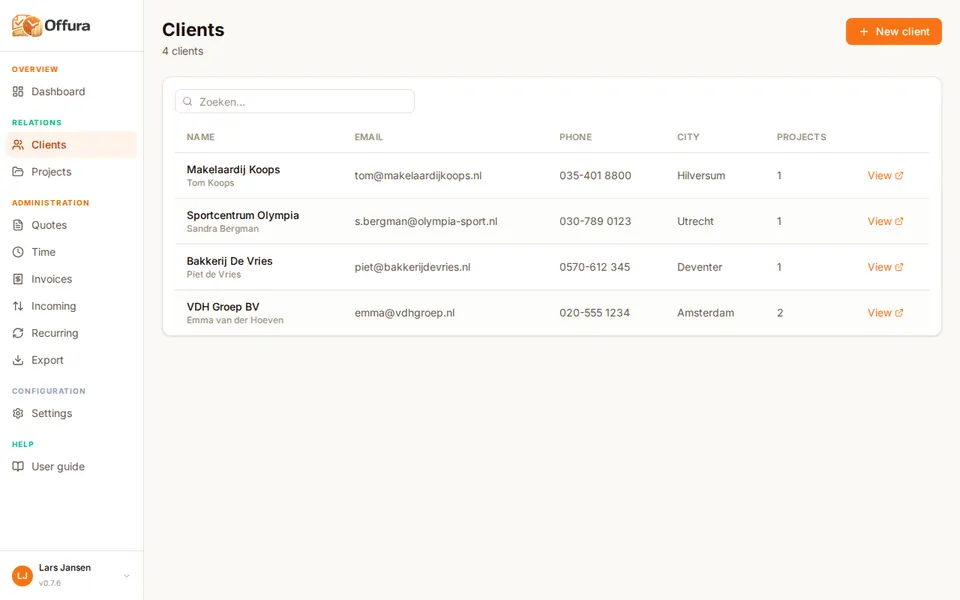 Offura client overview